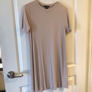 Tan t-shirt dress